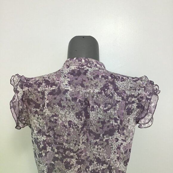 Esprit Sleeveless Floral Print Blouse with Ruffles Size M - Picture 5 of 11